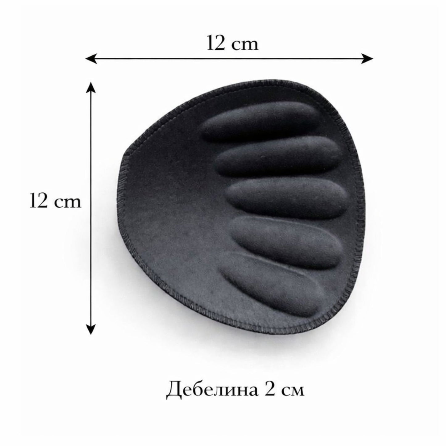 повдигащи подплънки – черен цвят, форма пеперуда, снимка с размери