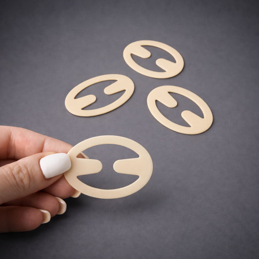 щипки за сутиен – 4 бежови клипса за презрамки, комплект