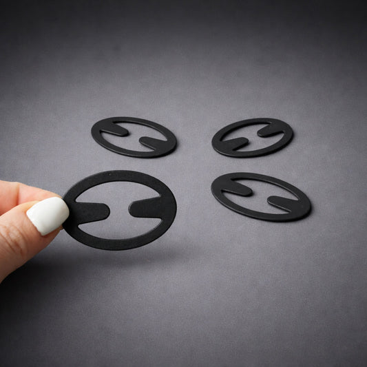 държачи за презрамки на сутиен – комплект 4 черни клипса