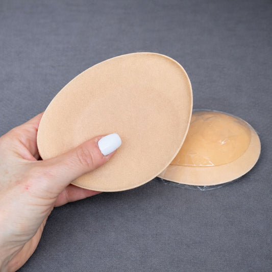 Големи самозалепващи подплънки за бански и сутиени – овална форма, телесен цвят