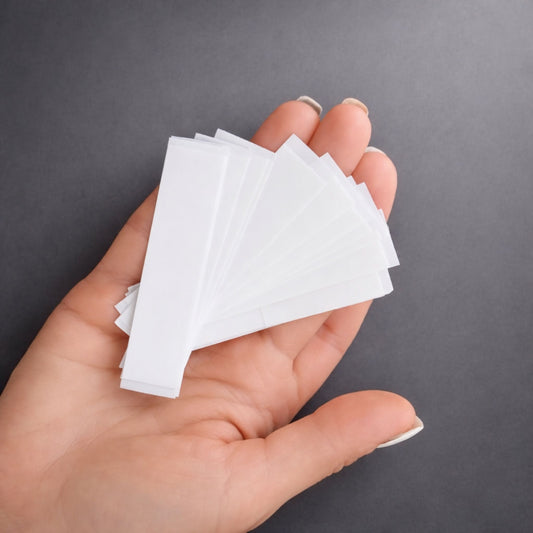 Прозрачни двойнозалепващи ленти тиксо за тяло и дрехи – комплект 12 броя