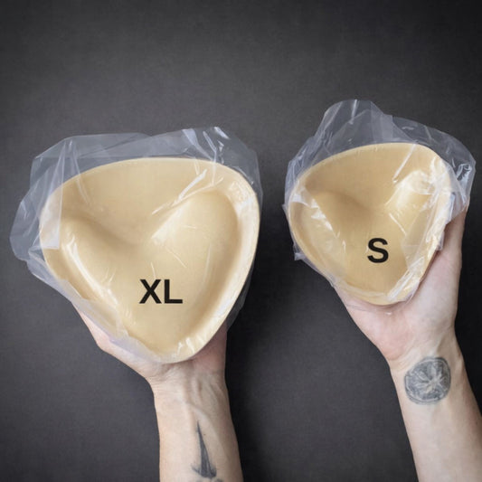 двойнозалепващи подплънки – телесни push-up вложки 3 см, размери S и XL